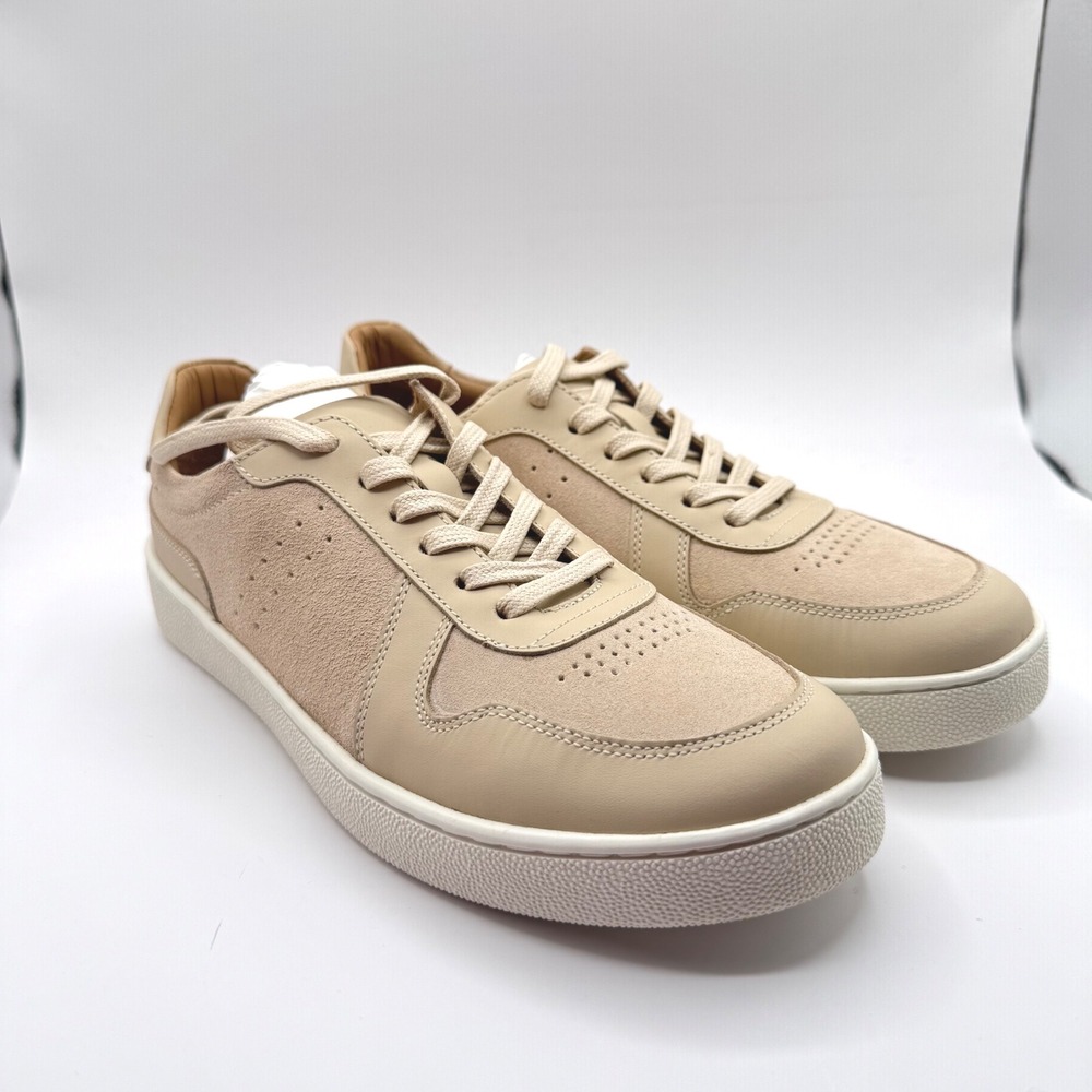 Nisolo Bria Go To Court Sneaker Bone Leather Suede Women's 9 Lace-Up New in Box